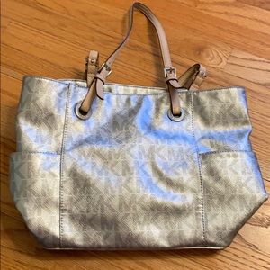 Silver Michael Kors Purse